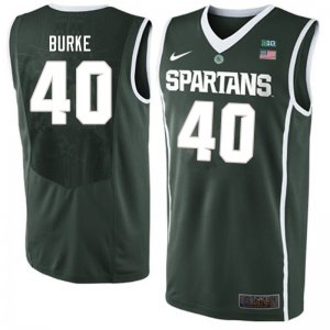 Men Braden Burke Michigan State Spartans #40 Nike NCAA 2020 Green Authentic College Stitched Basketball Jersey VH50G64RA